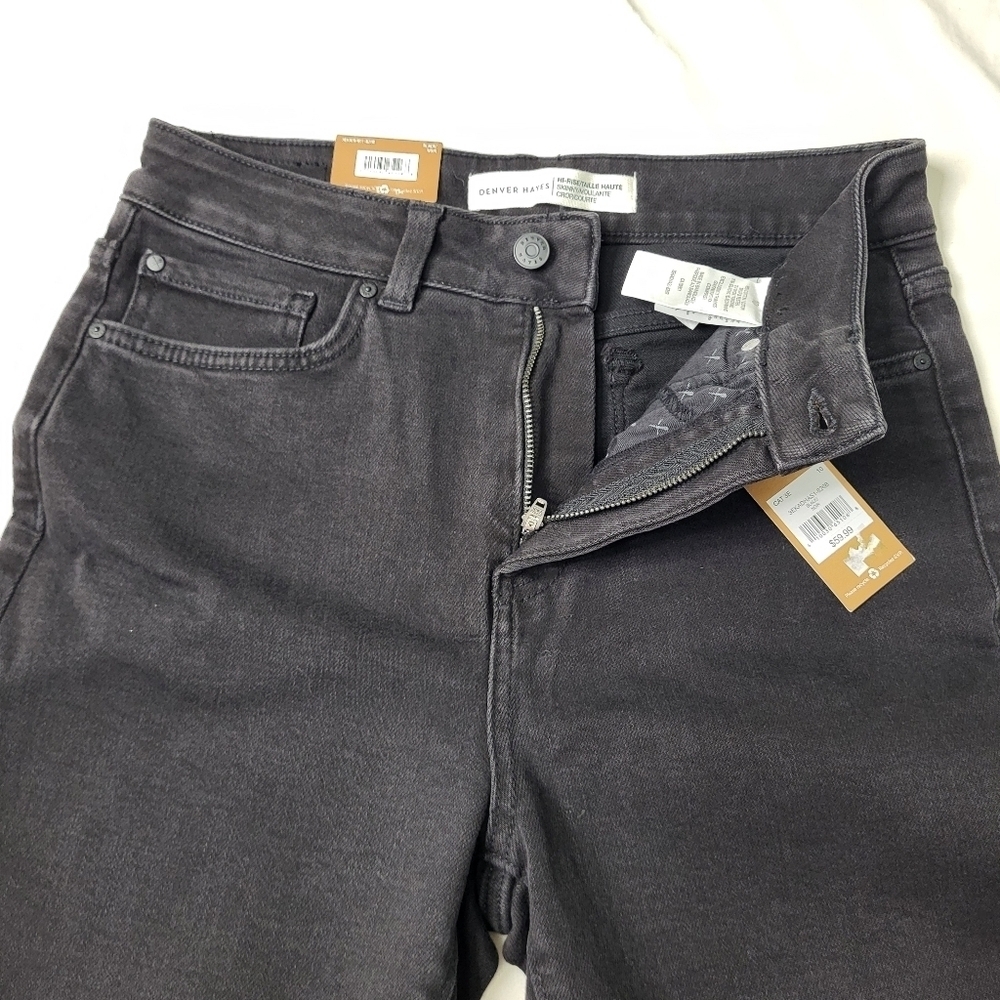Denver Hayes High Rise Skinny Crop Jeans. Black Size 10 - Picture 8 of 13